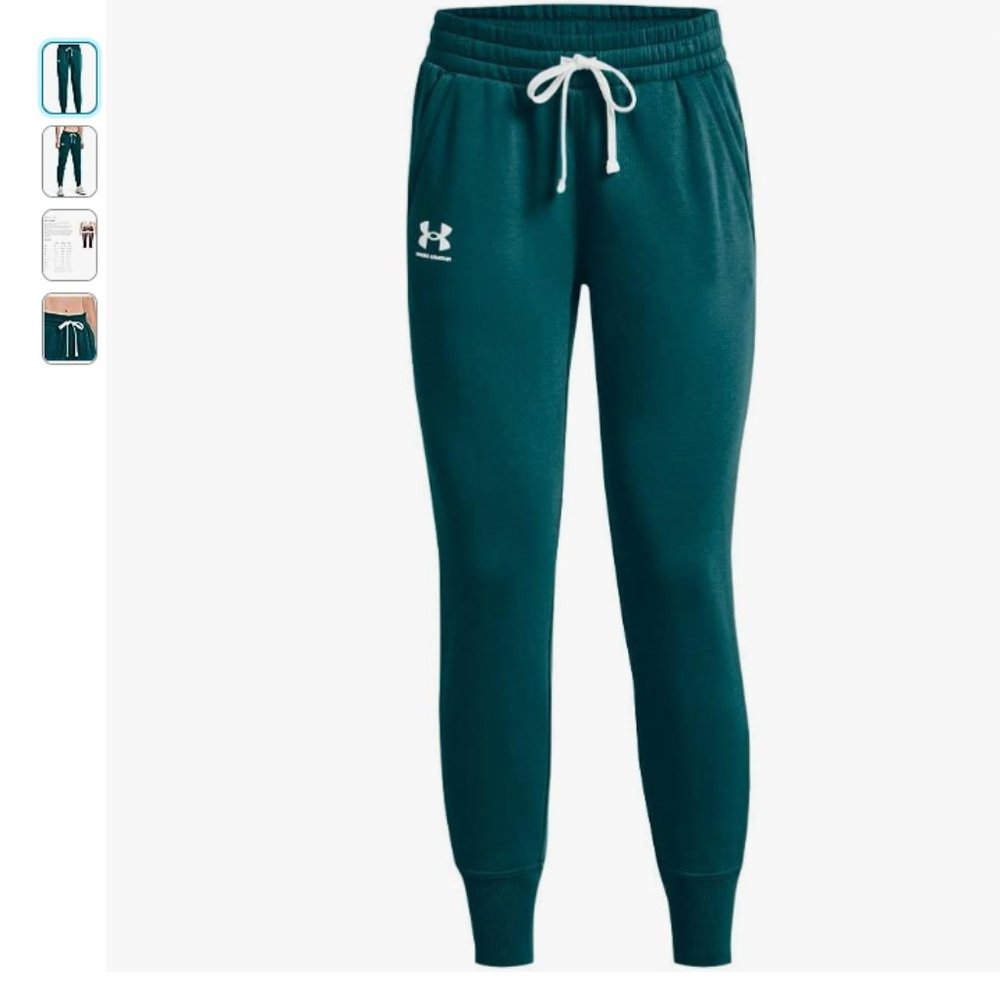 Under Armour Women's Rival Fleece Joggers - Green - Size XXL